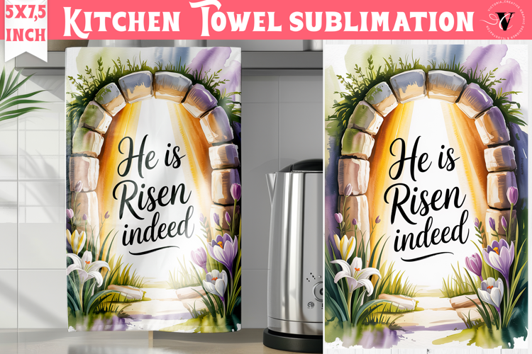 Easter kitchen towel sublimation | Christian kitchen towel