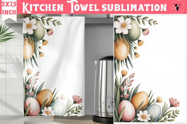 Easter kitchen towel sublimation | Coquette tea towel