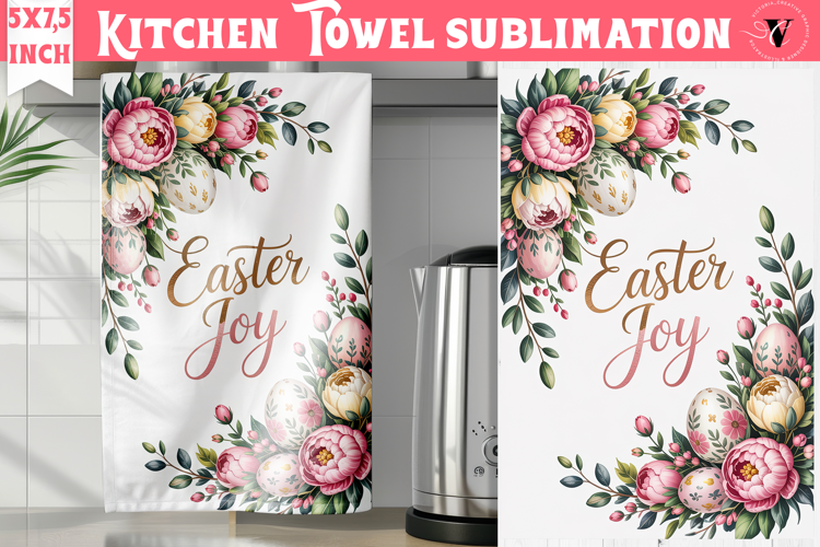 Easter kitchen towel sublimation | Coquette tea towel