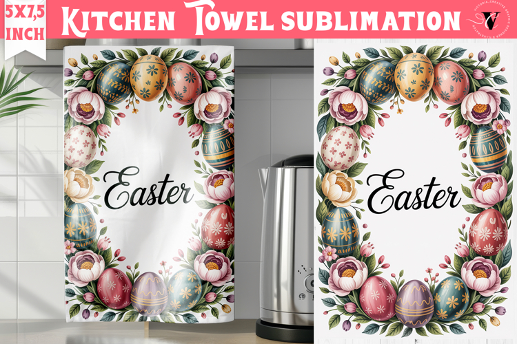 Easter kitchen towel sublimation | Coquette tea towel