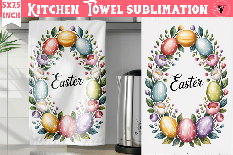 Easter kitchen towel sublimation | Coquette tea towel
