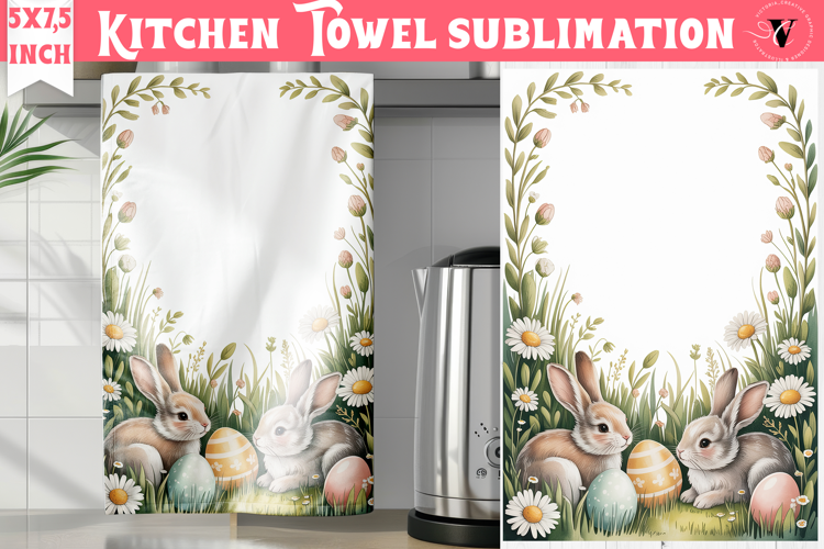 Easter kitchen towel sublimation | Coquette tea towel