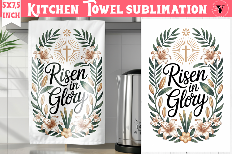 Easter kitchen towel sublimation | Christian kitchen towel
