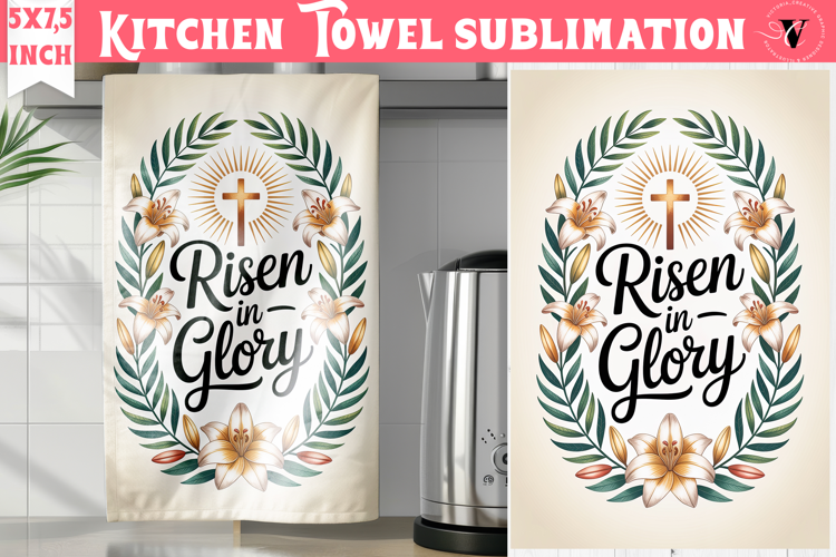Easter kitchen towel sublimation | Christian kitchen towel
