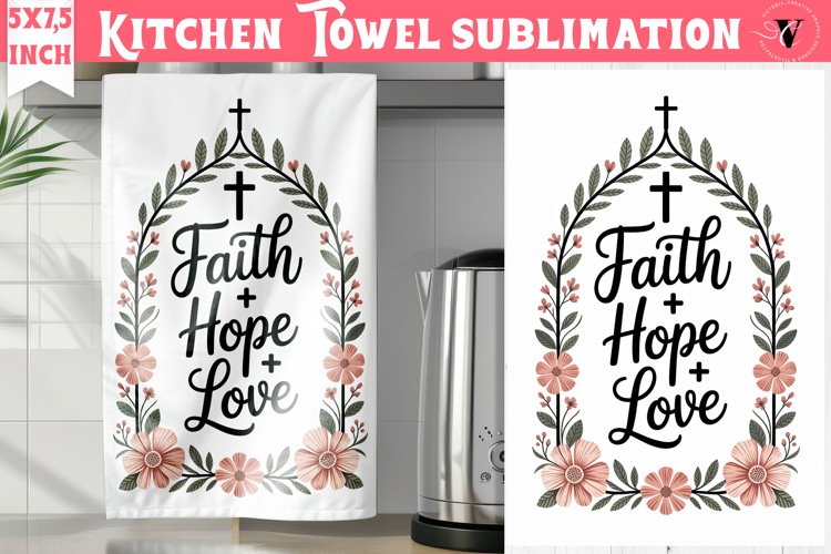 Easter kitchen towel sublimation | Christian kitchen towel