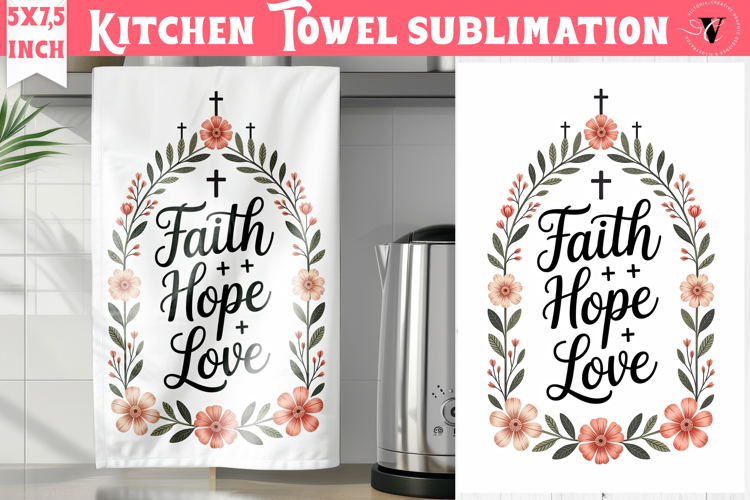 Easter kitchen towel sublimation | Christian kitchen towel