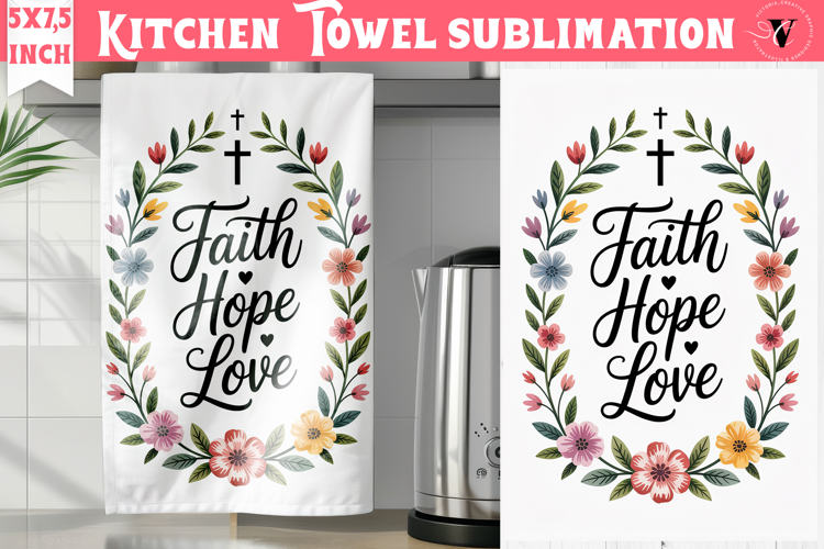 Easter kitchen towel sublimation | Christian kitchen towel