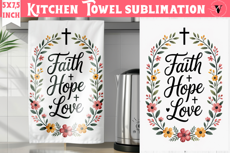 Easter kitchen towel sublimation | Christian kitchen towel