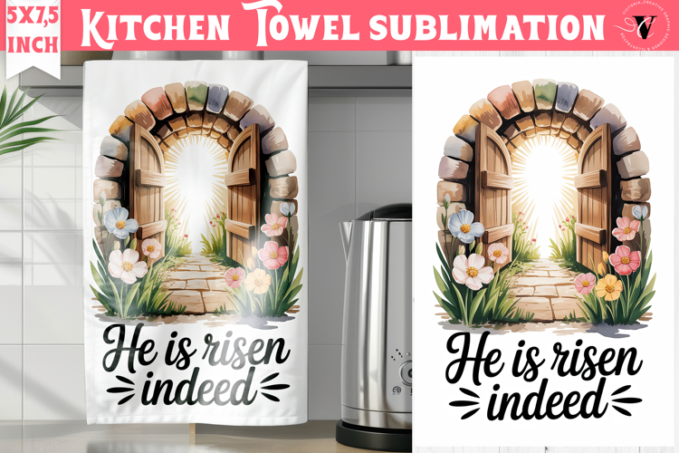 Easter kitchen towel sublimation | Christian kitchen towel