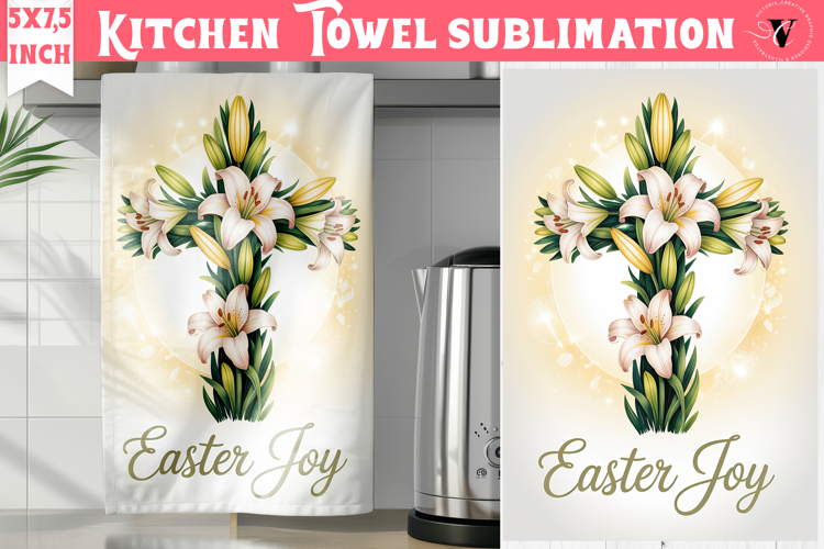 Easter kitchen towel sublimation | Christian kitchen towel