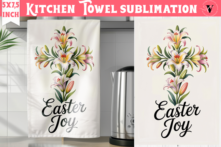 Easter kitchen towel sublimation | Christian kitchen towel