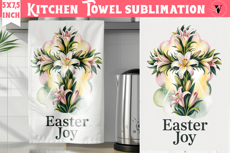 Easter kitchen towel sublimation | Christian kitchen towel