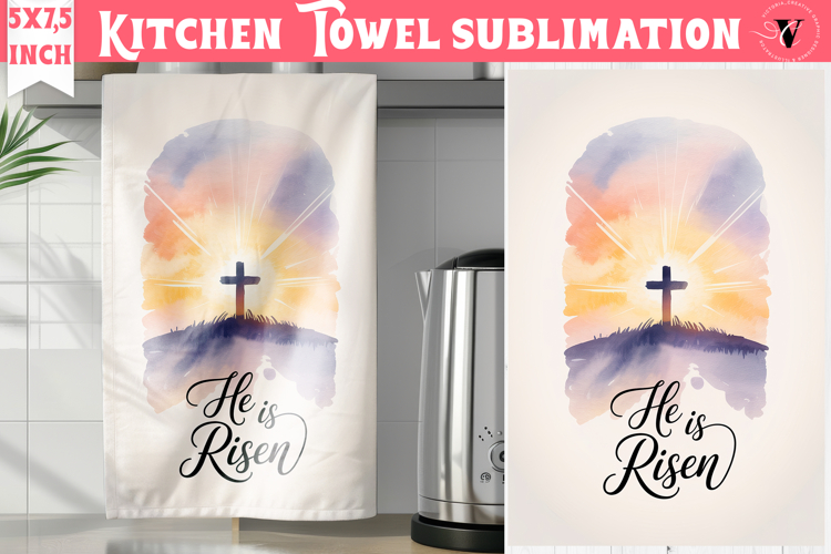 Easter kitchen towel sublimation | Christian kitchen towel