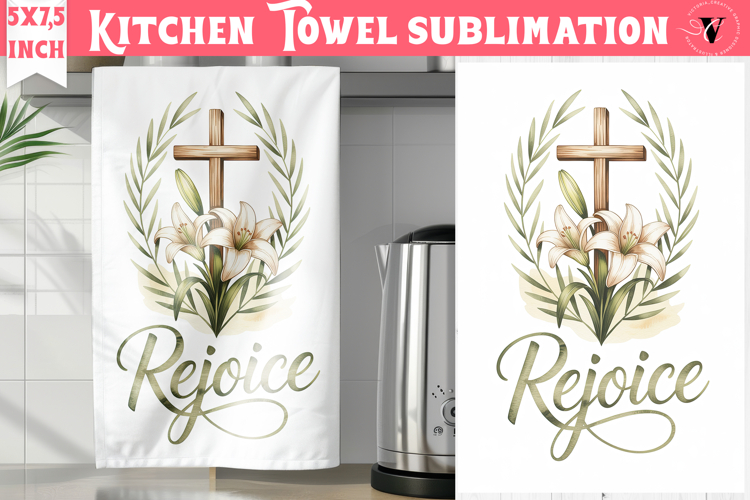Easter kitchen towel sublimation | Christian kitchen towel