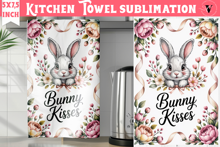Easter kitchen towel sublimation | Coquette tea towel