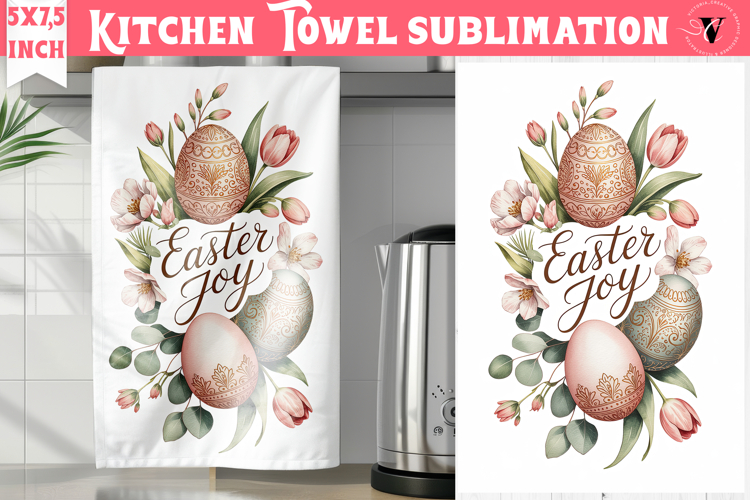 Easter kitchen towel sublimation | Coquette tea towel