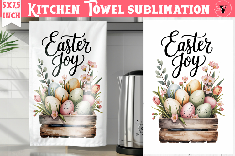 Easter kitchen towel sublimation | Coquette tea towel
