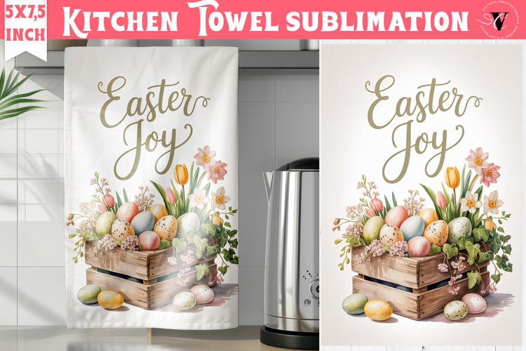Easter kitchen towel sublimation | Coquette tea towel