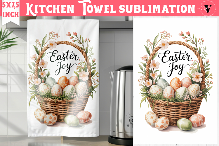 Easter kitchen towel sublimation | Coquette tea towel