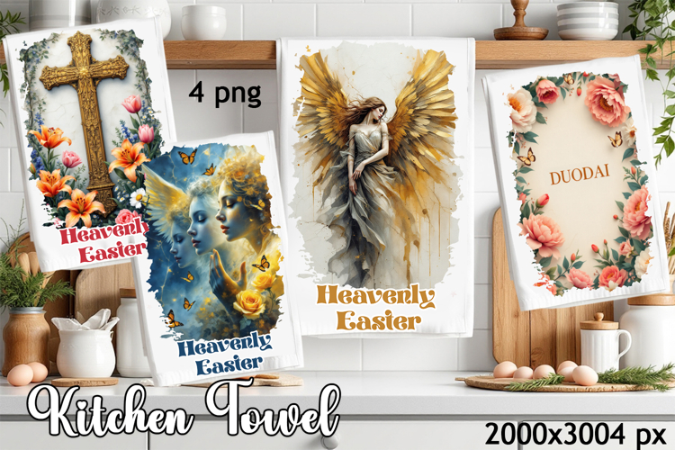 Easter Kitchen Towel Sublimation Design