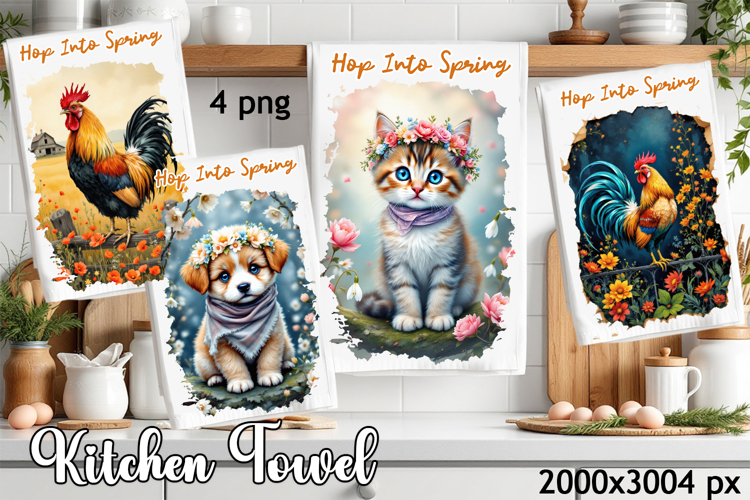 Easter Kitchen Towel Sublimation Design