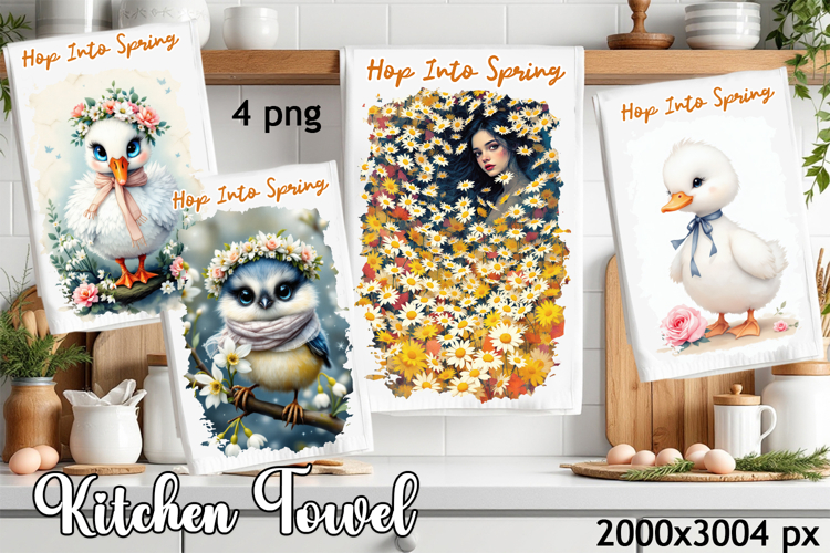 Easter Kitchen Towel Sublimation Design
