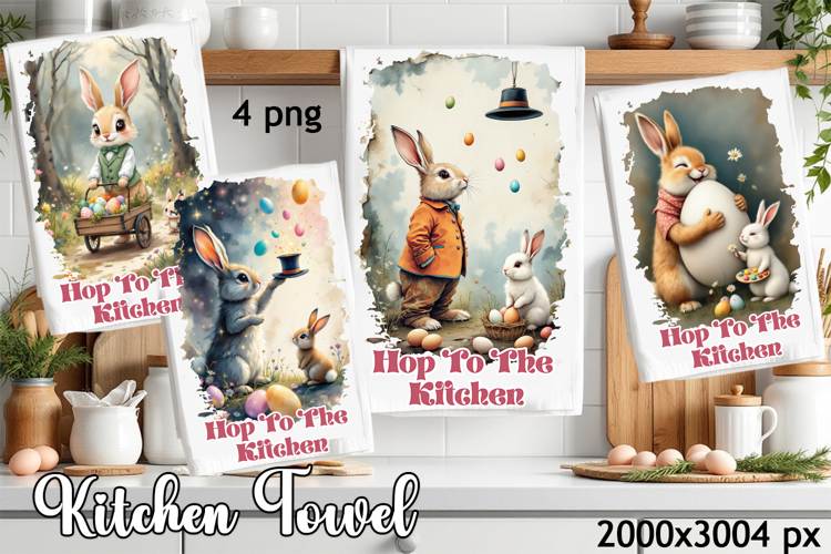 Easter Kitchen Towel Sublimation Design