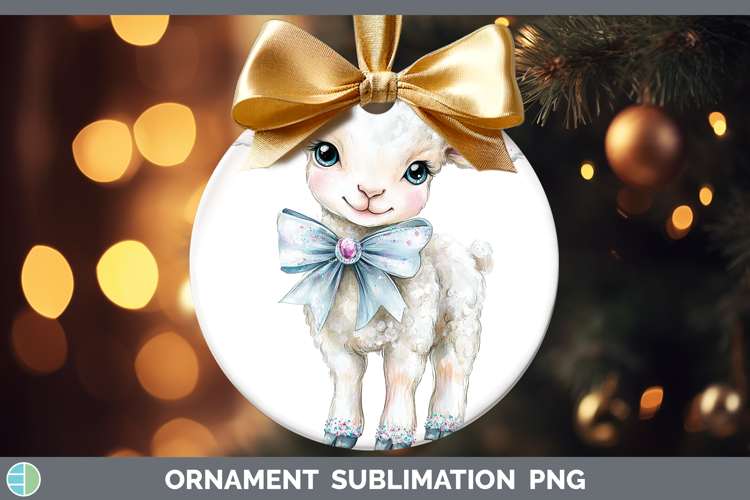 Easter Lamb Ornament Sublimation Bauble Designs