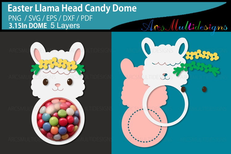 Easter Llama Head Candy dome