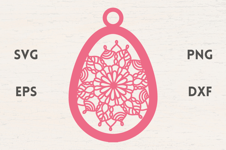 Mandala Easter Egg ornament SVG