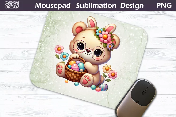 Easter MousePad | Cute Bear Mouse Pad