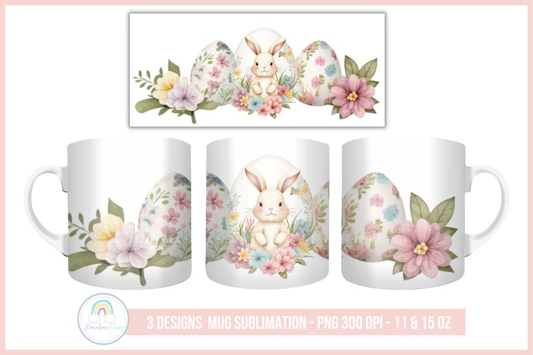 Easter Mug Wrap Sublimation Design PNG
