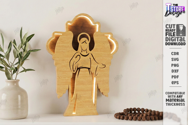 Easter Night Light Laser Cut | Religious LED Light SVG | CNC