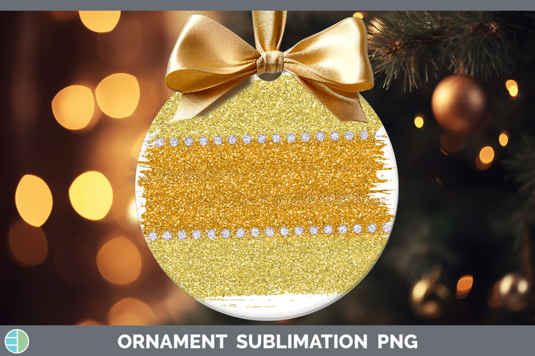 Easter Orange Glitter Ornament Sublimation Bauble Designs