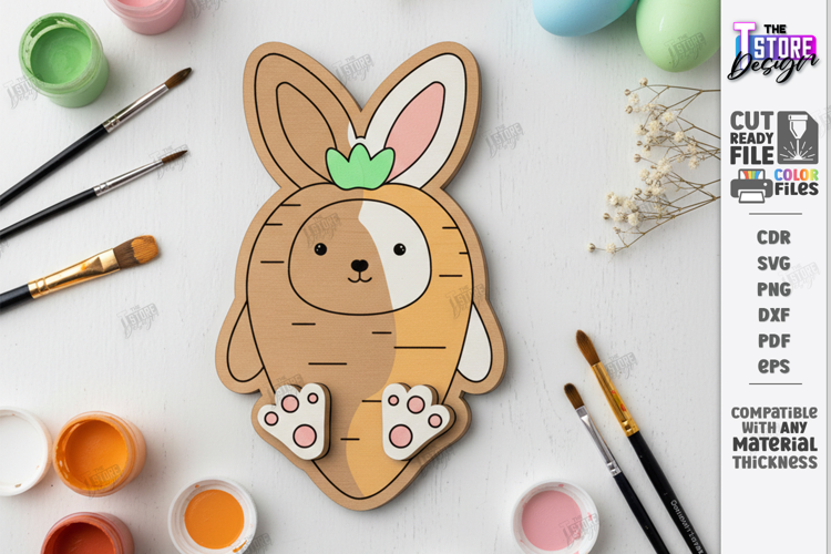 Paintable Easter Characters Laser Cut | Kids Easter DIY |CNC