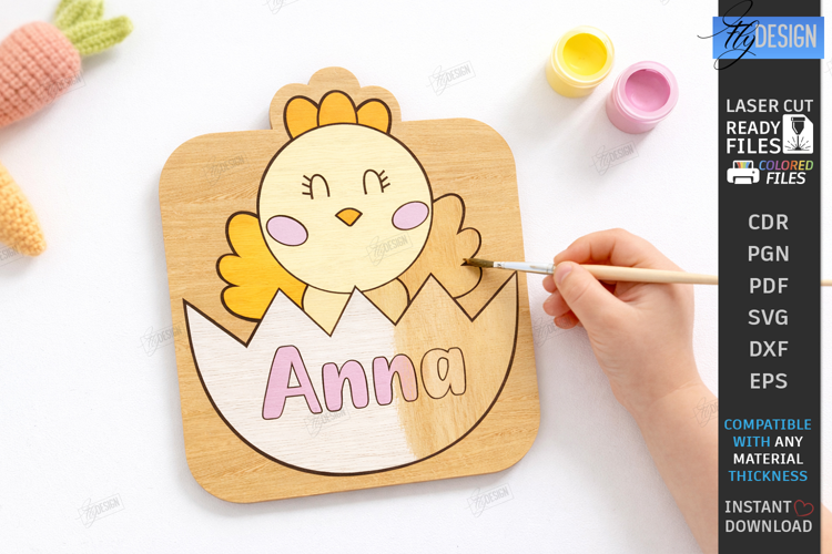 Paintable Easter Character Laser Cut | Kids Easter | Paint