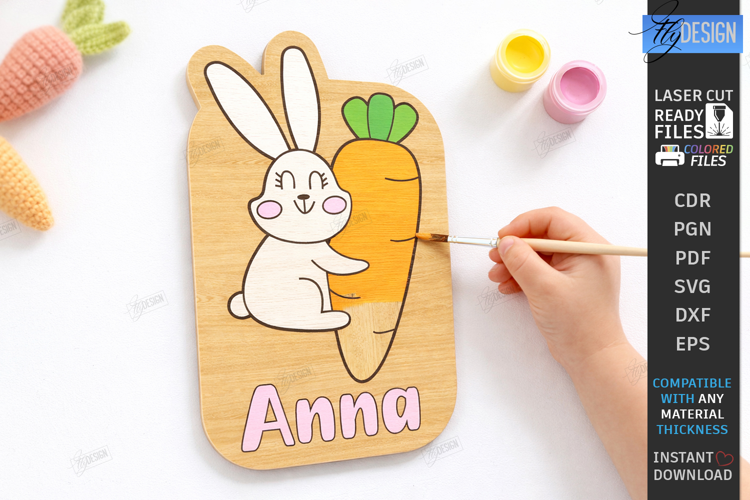 Paintable Easter Character Laser Cut | Kids Easter | Paint
