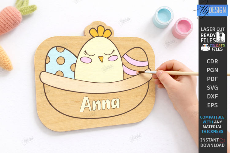 Paintable Easter Character Laser Cut | Kids Easter | Paint
