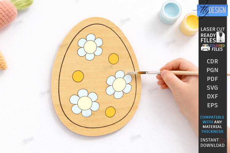 Paintable Easter Character Laser Cut | Kids Easter | Paint