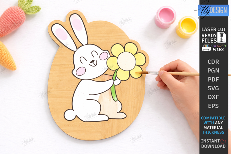 Paintable Easter Character Laser Cut | Kids Easter | Paint