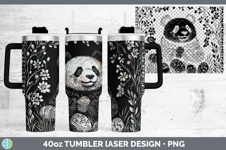 Easter Panda Laser 40oz Tumbler Sublimation Tumbler Designs