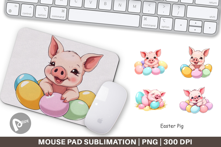 Mouse Pad Easter Pig