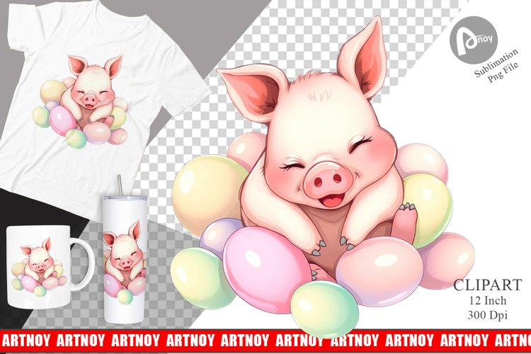 Easter Pig Clipart