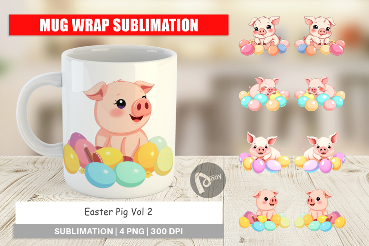 Mug Wrap Easter Pig