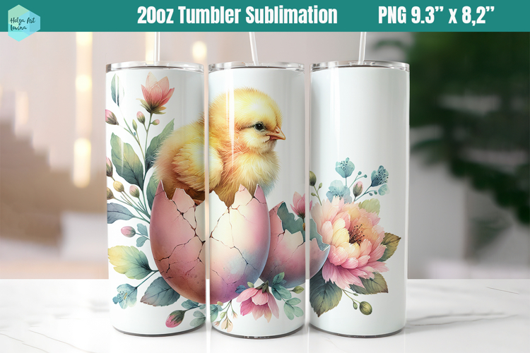 Pink Easter 20 OZ Skinny Tumbler Sublimation