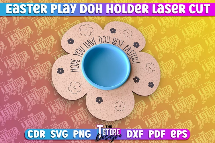 Easter Play Doh Holder Design | Easter Design | CNC File