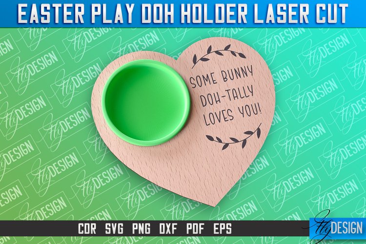 Easter Play Doh Holder Design | Easter Design | CNC File example image 1