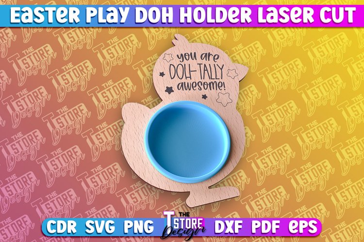 Easter Play Doh Holder Design | Easter Design | CNC File example image 1