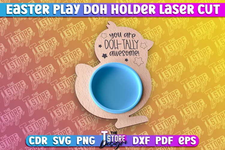 Easter Play Doh Holder Design | Easter Design | CNC File