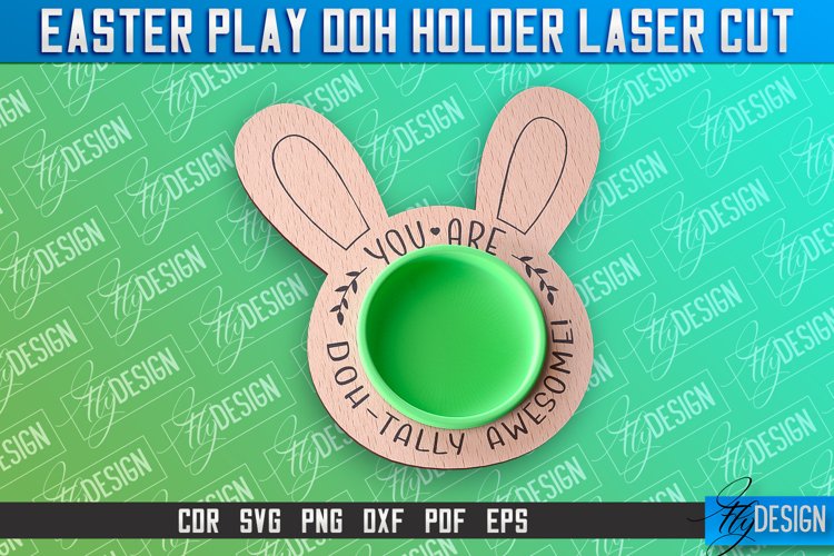 Easter Play Doh Holder Design | Easter Design | CNC File example image 1